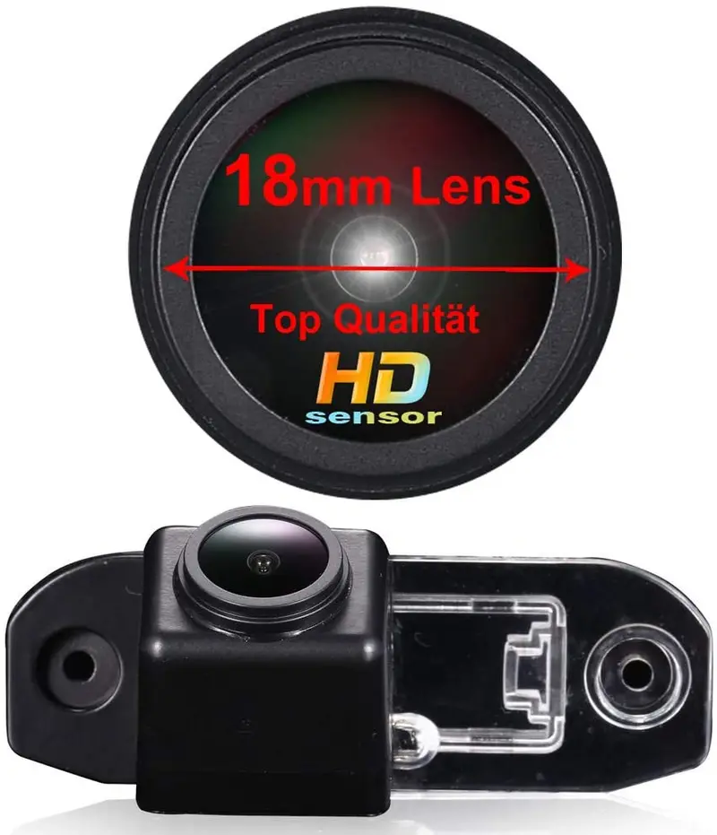 Super Hd Vehicle Camera 1280X720 Pixels 1000 Tv Lines Car Back Up Camera Reverse Parking Rear View For Volvo S60 S80 V70 S40 S40l V40 V50 S60l V60 Xc60 C70 Xc70 S80l Xc90 (01048=Two Screw) 1