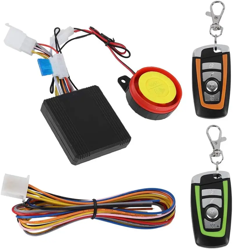 Tangxi Motorcycle Alarm System, 12V Motorcycle Anti-Theft With Remote Control,125Ddb Super Sound& Flashing Lights Warning,5 Sensitivity Levels,Adjustable Universal For Most 12V Motorcycles 1