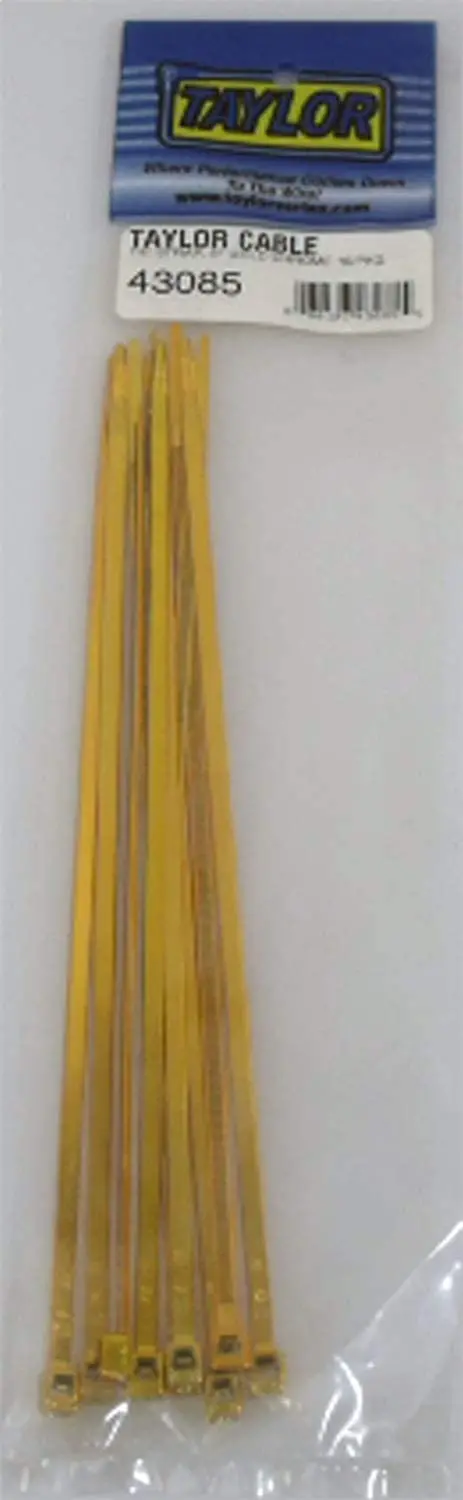 Taylor 43085 Tie Strap, 8In Gold Chrome, 1 Pack 1