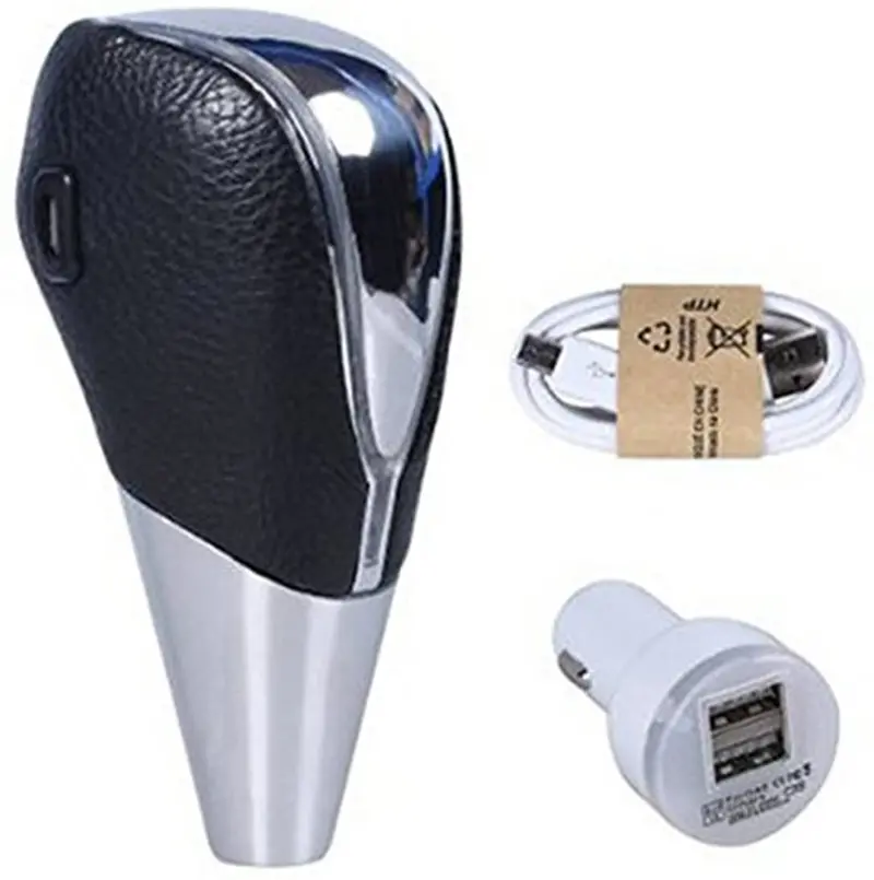 Teswne Black Leather Led Touch Activated Shift Knob For Toyota/ Scion Honda /Acura Nissan/ Mazda Lexus (White) 2