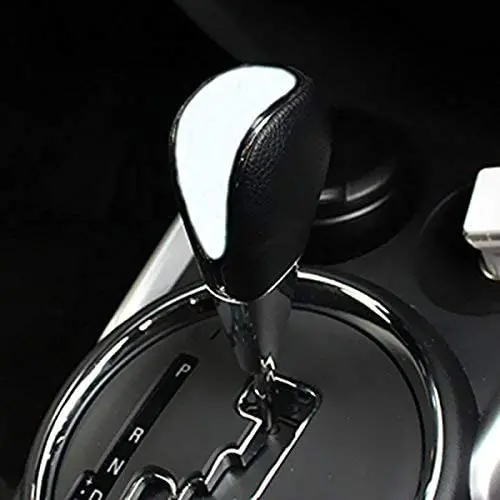 Teswne Black Leather Led Touch Activated Shift Knob For Toyota/ Scion Honda /Acura Nissan/ Mazda Lexus (White) 2