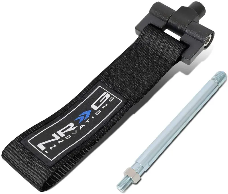 Tow-180Bk Front Bumper Tow Strap Towing Hook Belt Replacement For Vw Cabrio 99-02 /Jetta Golf 99-05 1