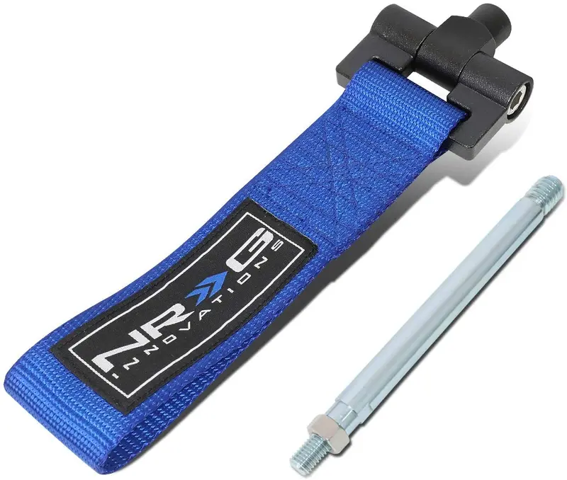 Tow-180Bl Front Bumper Tow Strap Towing Hook Belt Replacement For Vw Cabrio 99-02 /Jetta Golf 99-05 1
