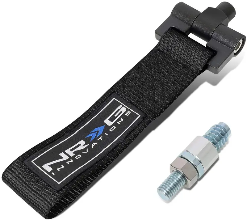 Tow-E30bk Nylon Bumper Tow Hook Strap Belt Kit Replacement For Bmw E30 3-Series 318I 325I 84-92 1