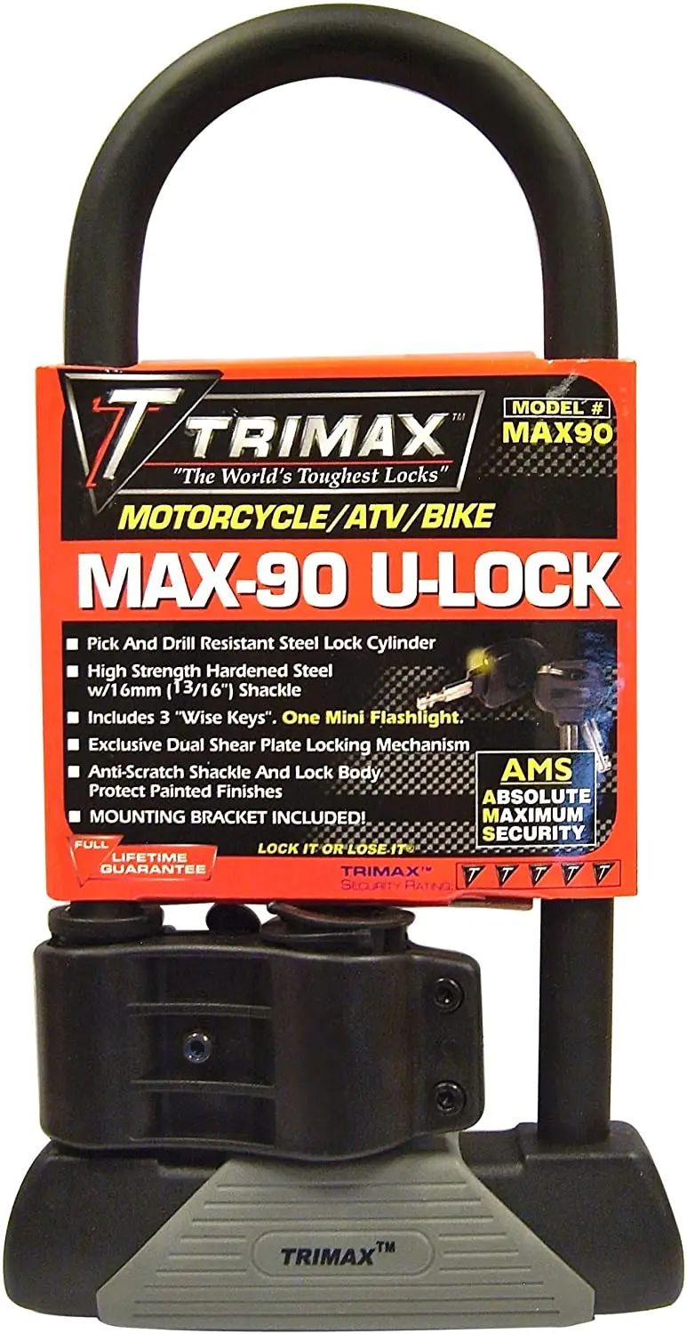 Trimax Max90 Ultra Max-Security 4-1/8" X 10-1/2" U-Shackle Lock With 16Mm Shackle 1