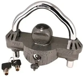 Trimax Premium Universal Die Cast Unattended Trailer Lock, Huge 9/16" Dia. Shackle Umax50, Clam Packaging (1) 1