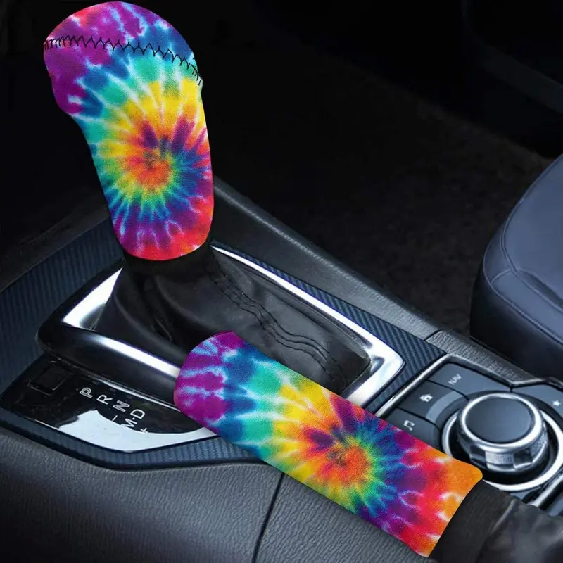 Tupalatus 3D Starry Sky Auto Car Handbrake Cover +Car Shift Knob Cover Set 2 Pack Universal Fit Most Cars Sedan Suv,Truck Car Interior Decor Accessories 1
