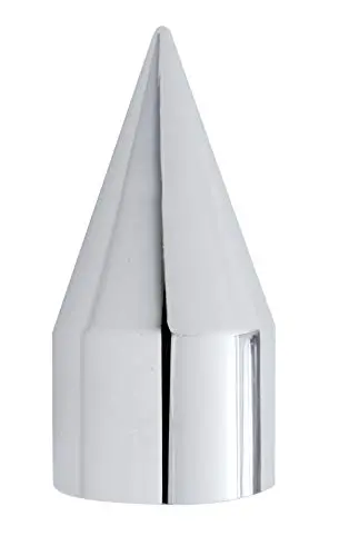 United Pacific Chrome Plastic Spike Nut Cover - Push-On (10 Pack), Various Sizes With Flange 1
