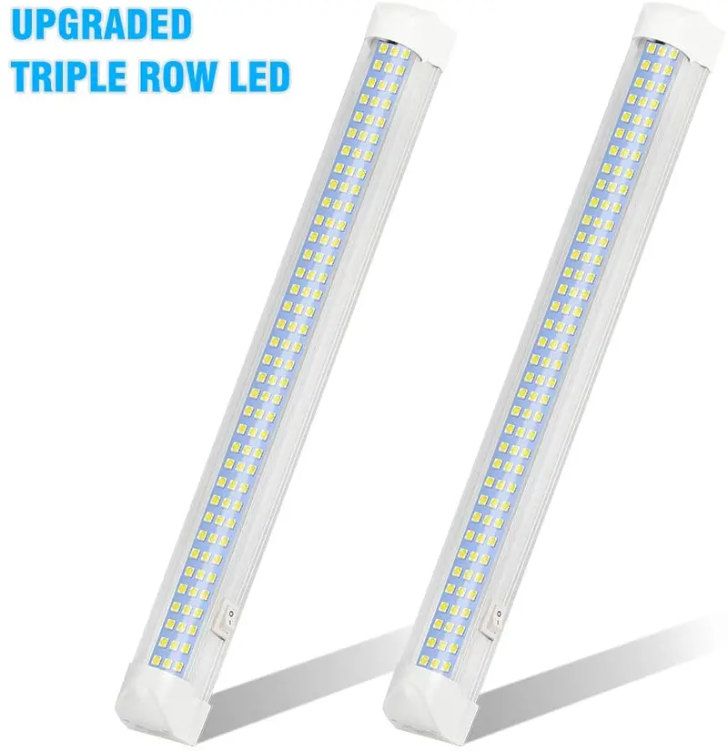 Upgraded Led Interior Light Bar, Mihaz 108Led 12V Universal Light Strip With On/Off Switch For Rv Van Truck Lorry Camper Boat Caravan Motorhome (2 Pcs) (2-Pack) 1