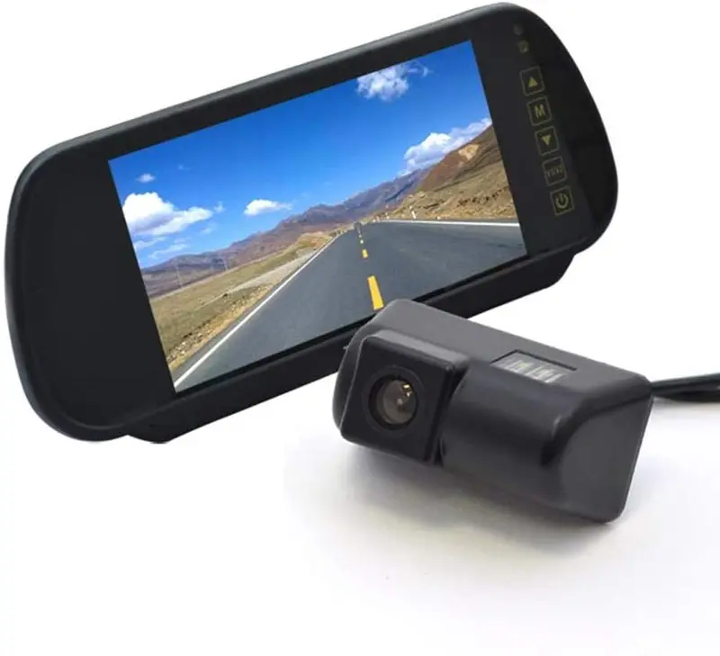 Vardsafe Vs302k Replacement Rear View Backup Camera & 7 Inch Clip-On Mirror Monitor For Ford Transit Connect (2010-2018) 1