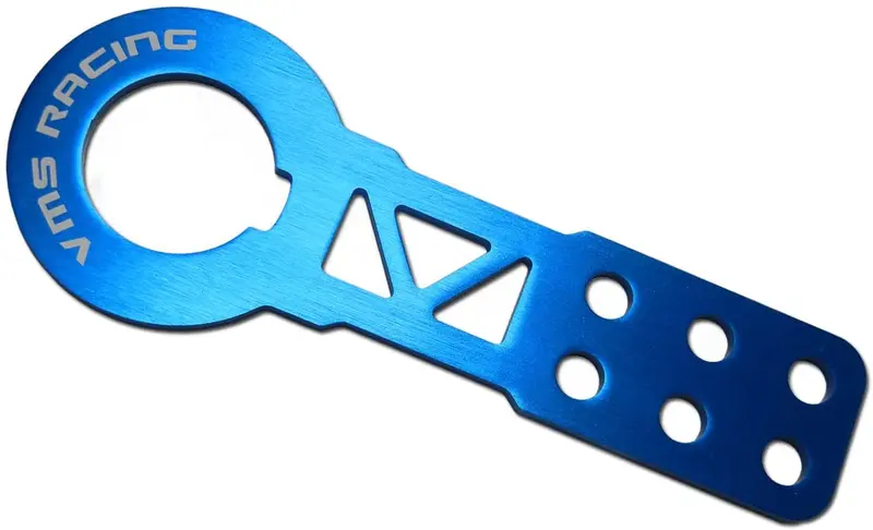 Vms Racing Front Blue Cnc Aluminum Tow Hook Compatible With Honda Civic Dx Cx Ex Si Eg Ej 92-95 1992-1995 Jdm 1