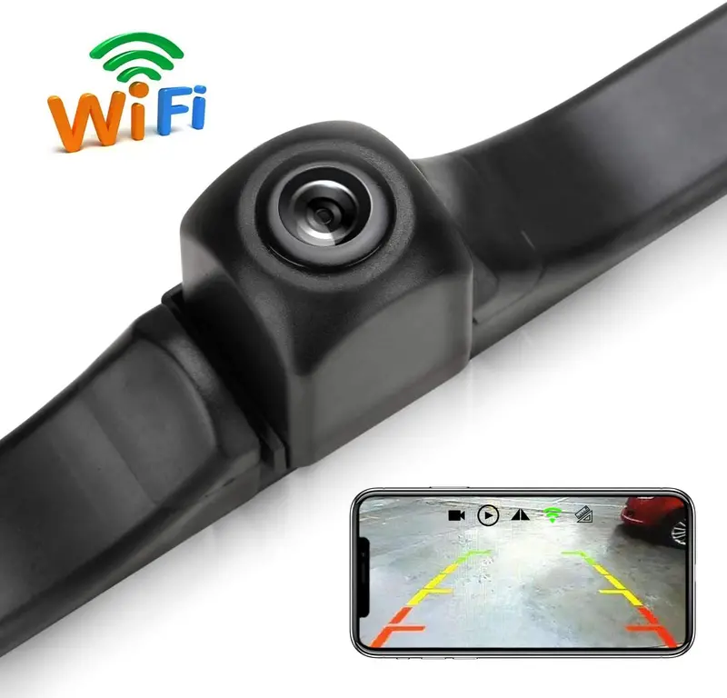 Wifi License Plate Backup Camera, 720P Hd Car Rear View Reverse Camera Work With Most Smart Devices, Ip68 Waterproof, Ios13 Or Above Not Compatible 1
