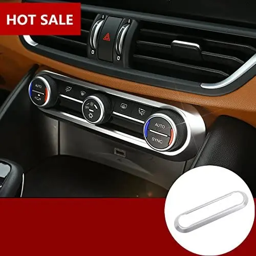 Wroadavee Inner Console Air Conditioner Button Frame Cover Trim For Alfa Romeo Giulia 2017-2019 1
