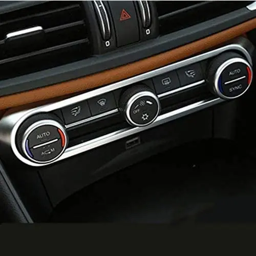 Wroadavee Inner Console Air Conditioner Button Frame Cover Trim For Alfa Romeo Stelvio 2017-2019 1