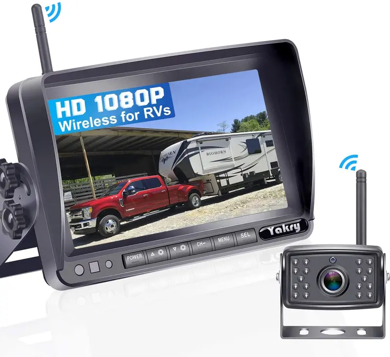 Yakry Y31 Hd 1080P Digital Wireless Backup Camera For Rvs,Trucks,Campers,Trailers,Motorhomes With 7'' Monitor Kit Rear View System High-Speed Observation Ir Night Vision 1