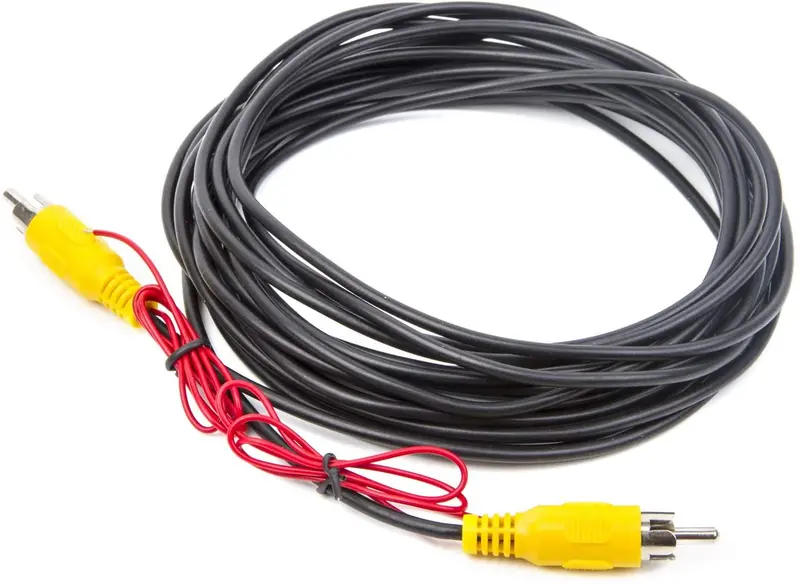 Yasoca Rca Male To Male Plug Car Reverse Reversing Rear View Parking Backup Camera Video Audio Extension Cable With Detection Trigger Wire 10 Meters 32Ft 1