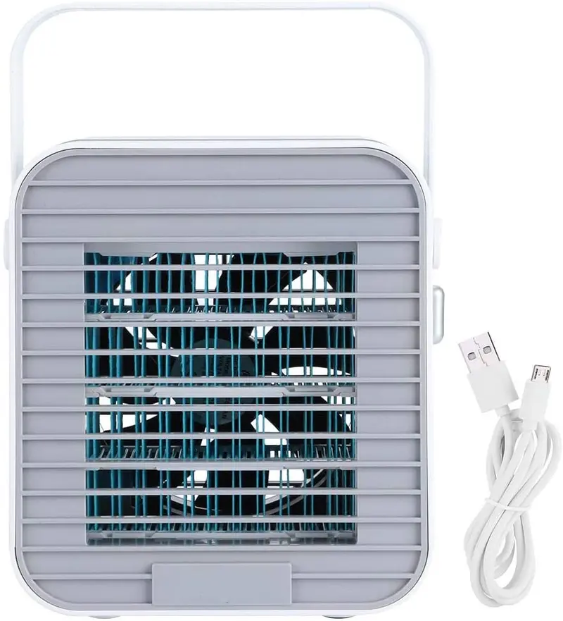 Yosoo123 Air Conditioner, Mini Air Cooler Portable Usb Air Conditioner Desktop Cooling Fan Desktop Air Conditioner Personal Usb Cooler With Portable Handle For Home Room Office 1