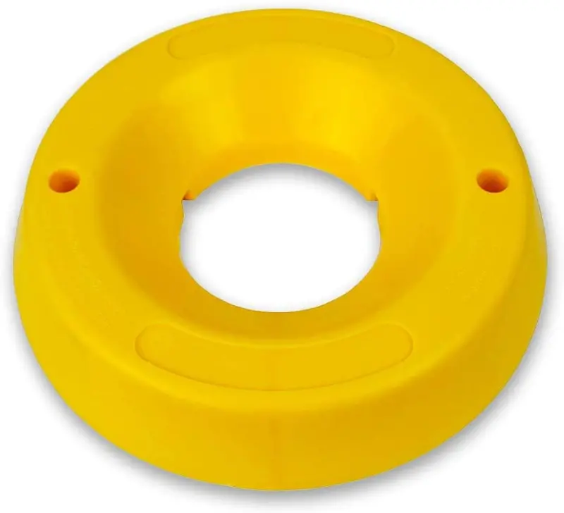 Zento Deals Trailer Tongue Jack Wheel Dock Durable Trailer Wheel Stopper, Highly Visible Yellow Jack Caster Chock Premium Quality 1