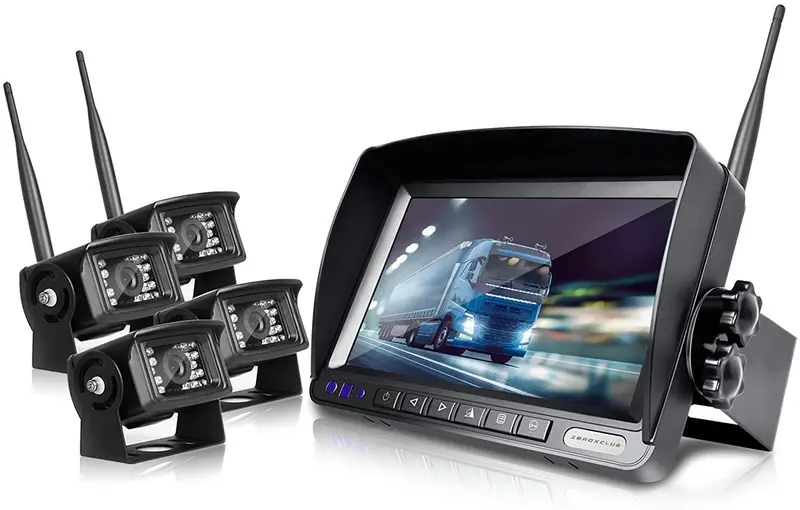 Zeroxclub Digital Wireless Backup Camera System Kit No Interference Ip69 Waterproof Wireless Rearview Camera 7’’Wireless Reversing Monitor For Truck/Semi-Trailer/Rv/Box Truck(Bw4) 1