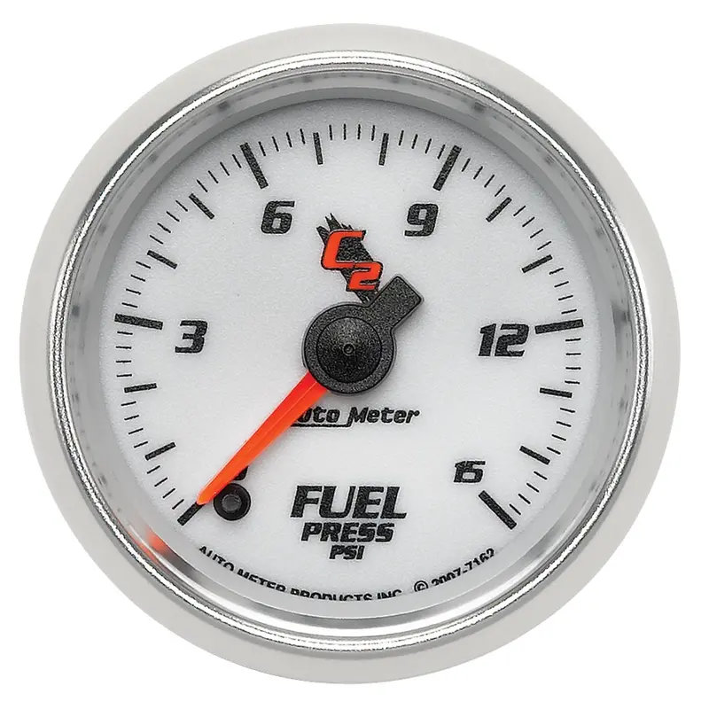 Autometer 7162 Digital Stepper Motor Fuel Pressure Gauge – 2-1/16", 0–15 Psi, C2 Series 1
