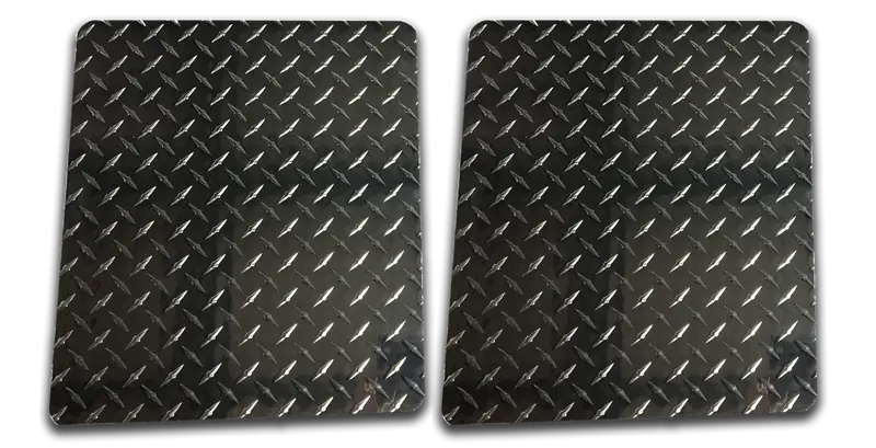 Owens 861218D Classic Diamond-Tread Aluminum Mud Flaps – Universal 12X18 Inch 1