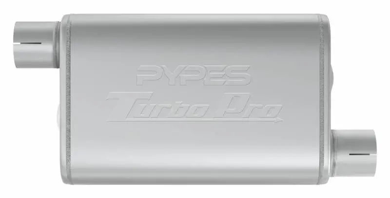 Pypes Mvt16 Turbo Pro Muffler – 3" Diameter, Offset Inlet & Outlet 1
