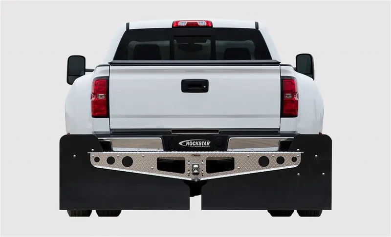 Rockstar A10200423 Heavy-Duty Hitch-Mount Mud Flaps – Aluminum Frame With Stabilizer Plate 1